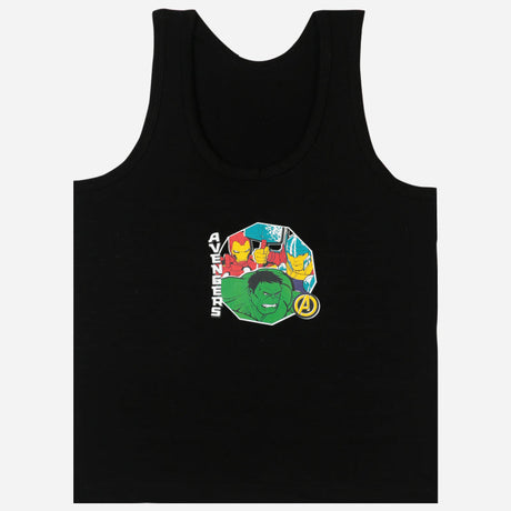 Bodycare Avengers Boys Vest Round Neck Sleeveless Solid Pack Of 3