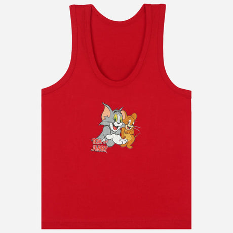 Bodycare Tom & Jerry Boys Vest Round Neck Sleeveless Solid Pack Of 3