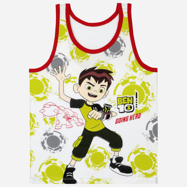 Boys Benten Innerwear Vest 100% Cotton Regular Fit Skin Friendly Lightweight Sleeveless for Everyday Comfort - Pack of 3