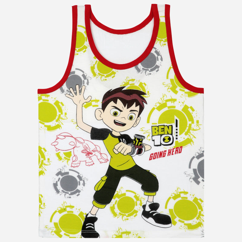 Bodycare Benten Boys Vest Round Neck Sleeveless Solid Pack Of 3