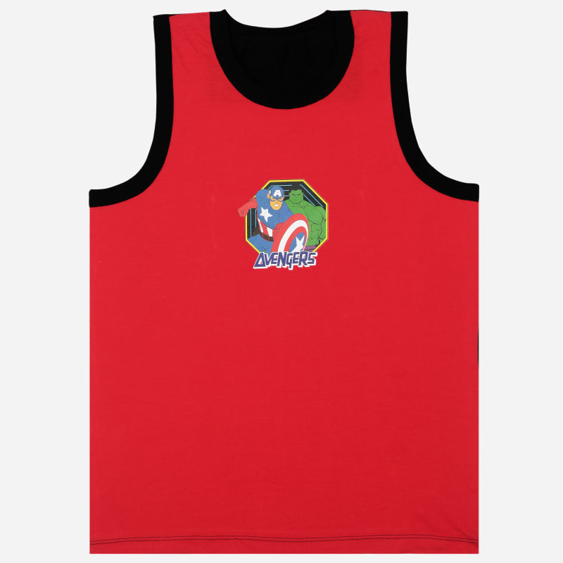 Bodycare Avengers Boys Vest Round Neck Sleeveless Solid Pack Of 3