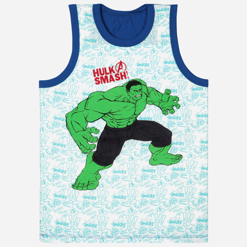 Bodycare Avengers Boys Vest Round Neck Sleeveless Solid Pack Of 3