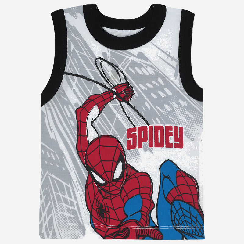 Boys Spiderman 100% Cotton Vest Pack of 3 - Bodycare