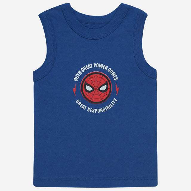 Boys Spiderman 100% Cotton Vest Pack of 3 - Bodycare