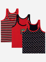 Bodycare Boys Vest Round Neck Sleeveless Solid Pack Of 3