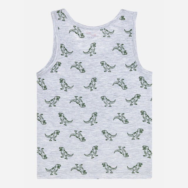 Boys 100% Cotton Vest Round Neck Regular Fit Pack of 2 - Bodycare