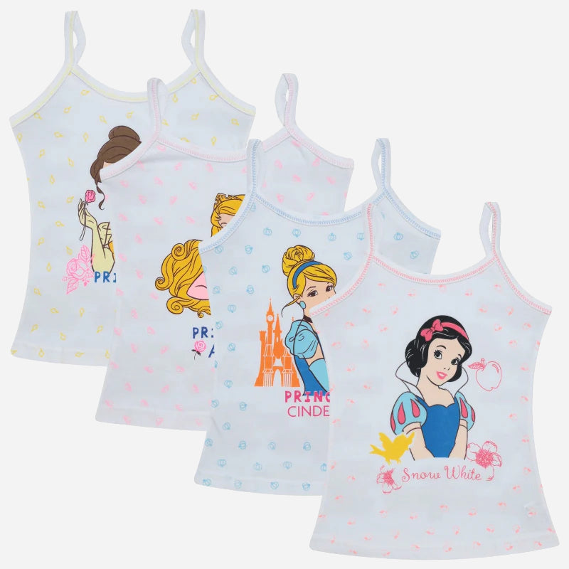 Bodycare Princess Girls Cotton Vest Dori Neck Sleeveless Solid