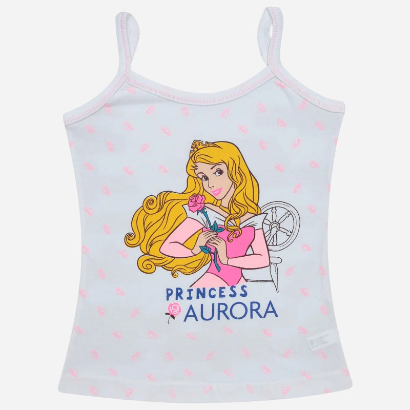 Bodycare Princess Girls Cotton Vest Dori Neck Sleeveless Solid Pack Of 6