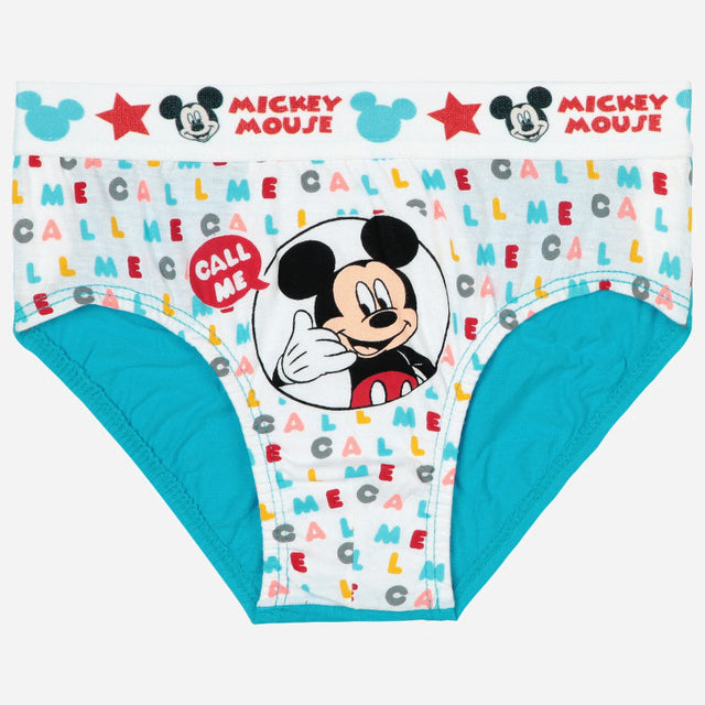 Boys Mickey & Friends Brief Top Elastic Pack of 4 - Bodycare