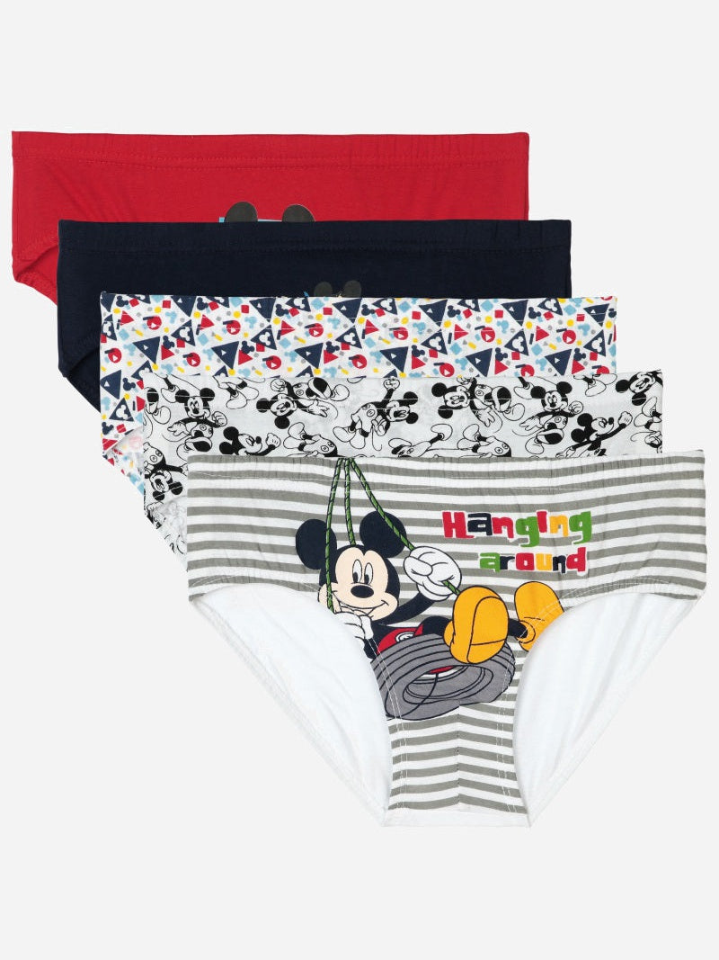 Bodycare Mickey & Friends Boys Brief Solid Pack Of 5