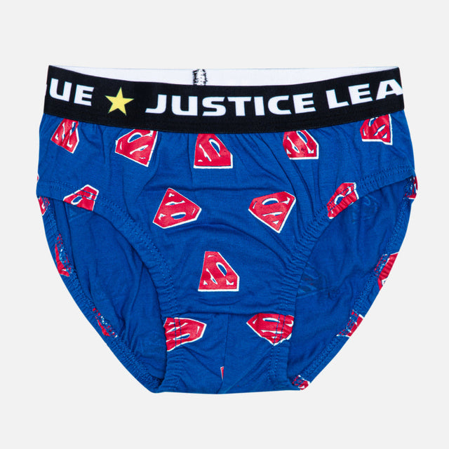 Boys Justice League 100% Cotton Brief Top Elastic Pack of 3 - Bodycare