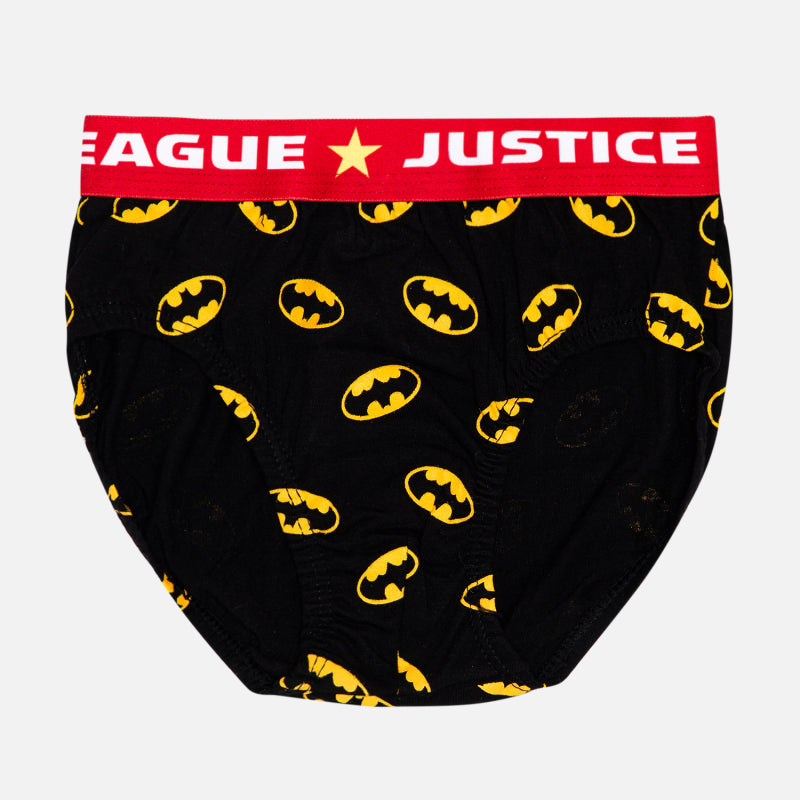 Boys Justice League 100% Cotton Brief Top Elastic Pack of 3 - Bodycare