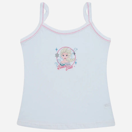 Bodycare Frozen Girls Cotton Vest Dori Neck Sleeveless Solid Pack Of 4
