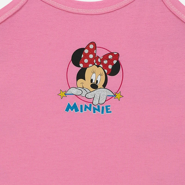 Girls Minnie & Friends Vest Dori Neck Sleeveless Pack of 4 - Bodycare