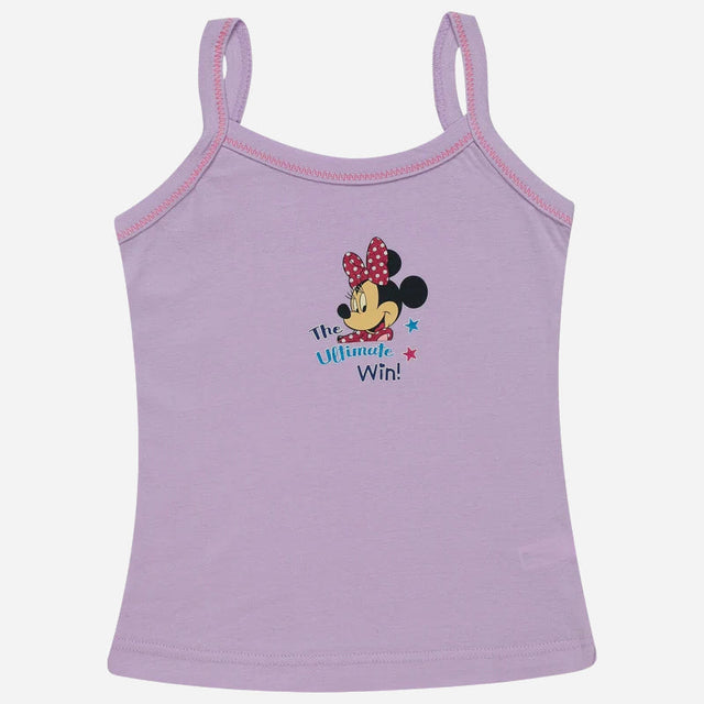 Girls Minnie & Friends Vest Dori Neck Sleeveless Pack of 4 - Bodycare
