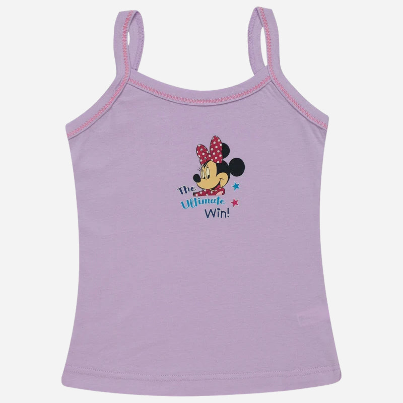 Girls Minnie & Friends Vest Dori Neck Sleeveless Pack of 4 - Bodycare
