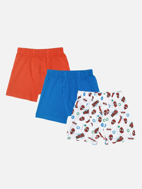 Boys Spiderman 100% Cotton Trunk Inner Elastic Pack of 3 - Bodycare