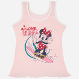 Girls Minnie & Friends Vest Round Neck Sleeveless Pack of 6 - Bodycare