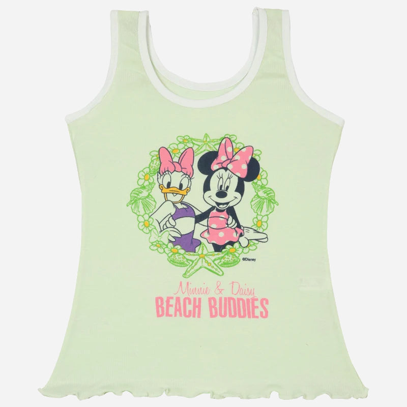 Girls Minnie & Friends Vest Round Neck Sleeveless Pack of 6 - Bodycare