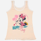 Girls Minnie & Friends Vest Round Neck Sleeveless Pack of 6 - Bodycare