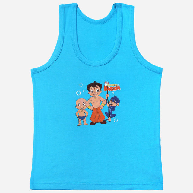 Boys Chotta Bheem Vest Round Neck Sleeveless Pack of 6 - Bodycare