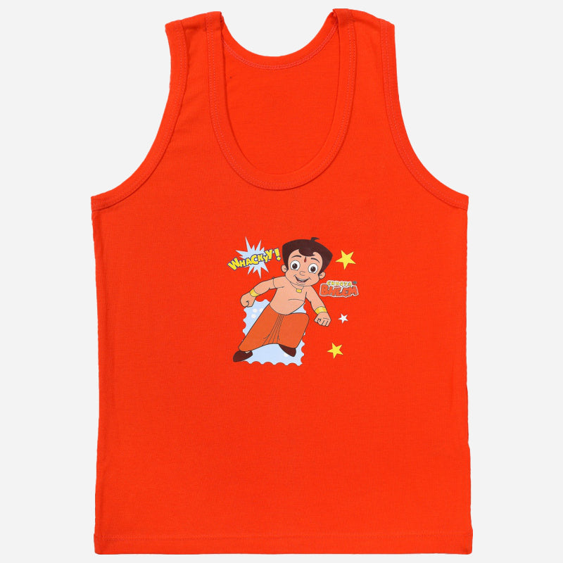 Boys Chotta Bheem Vest Round Neck Sleeveless Pack of 6 - Bodycare