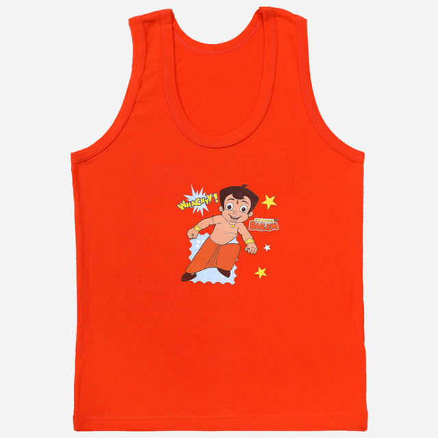 Boys Chotta Bheem Vest Round Neck Sleeveless Pack of 6 - Bodycare