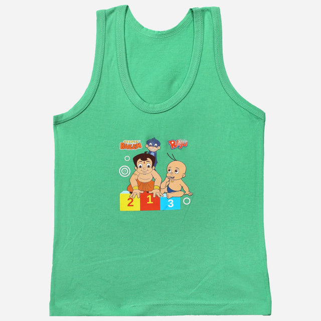 Boys Chotta Bheem Vest Round Neck Sleeveless Pack of 6 - Bodycare