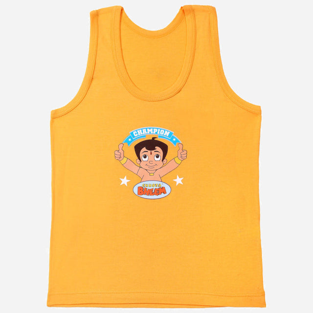 Boys Chotta Bheem Vest Round Neck Sleeveless Pack of 6 - Bodycare