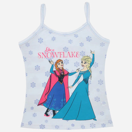 Bodycare Frozen Girls Cotton Vest Dori Neck Sleeveless Solid Pack Of 3
