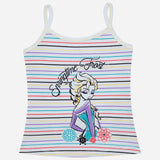 Bodycare Frozen Girls Cotton Vest Dori Neck Sleeveless Solid Pack Of 3
