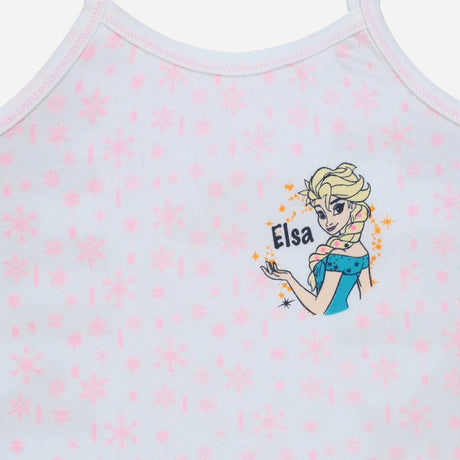 Bodycare Frozen Girls Cotton Vest Dori Neck Sleeveless Solid Pack Of 3
