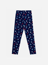 Bodycare Girl's Slim Fit Leggings, Cotton Spandex Pack Of 1 - Indigo