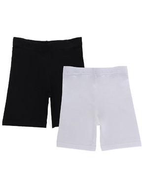 Girls Cotton Spandex Shorts Slim Fit Pack of 2 - Bodycare