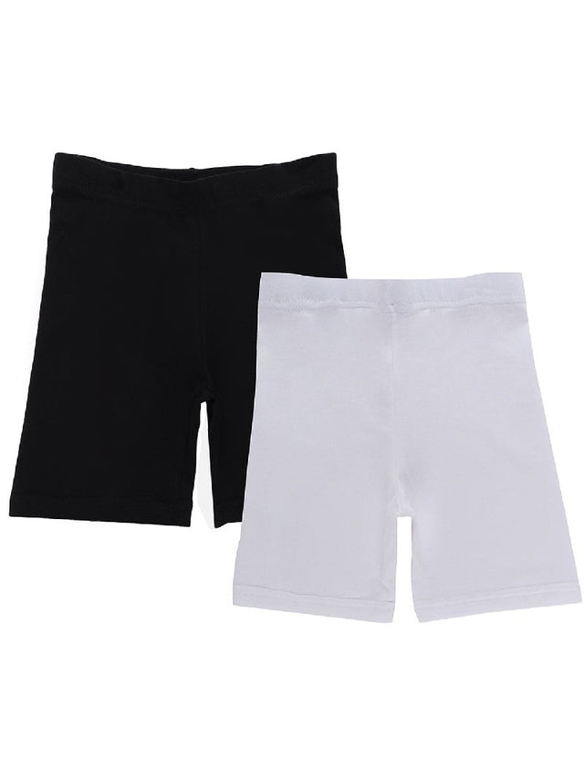 Girls Cotton Spandex Shorts Slim Fit Pack of 2 - Bodycare