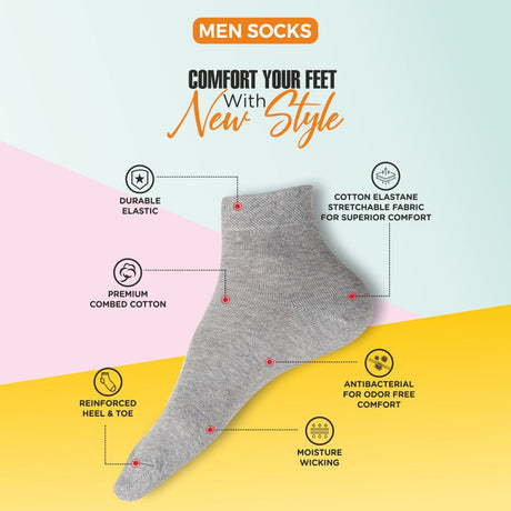Bodycare Mens Crew Solid Socks Pack Of 2