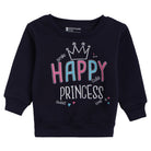 Navy Girls' Round Neck Sweatshirt