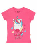 Girls Cotton T-Shirt Round Neck Half Sleeves Pack of 1 - Bodycare