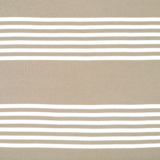 King Size Cotton Fitted Bedsheet Striped Beige - Bodycare