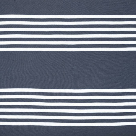 King Size Cotton Fitted Bedsheet Striped Navy