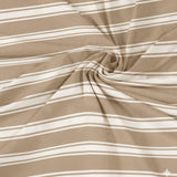King Size Hosiery Fitted Bedsheet Striped Beige - Bodycare