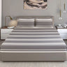 King Size Hosiery Fitted Bedsheet Striped Grey - Bodycare