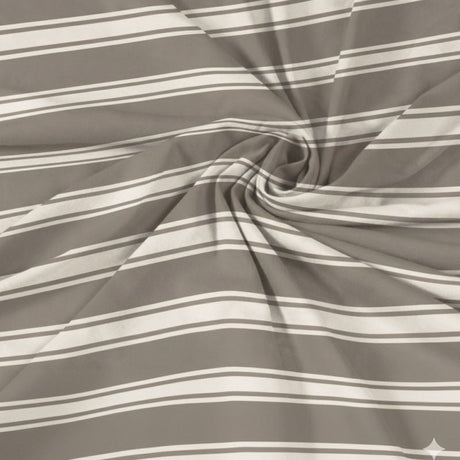 King Size Hosiery Fitted Bedsheet Striped Grey