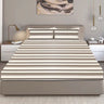 King Size Cotton Fitted Bedsheet Striped Off White - Bodycare