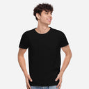 TESON Mens Tshirt Round Neck Half Sleeves - Black