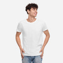 TESON Mens Tshirt Round Neck Half Sleeves - White