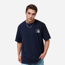 TESON by Bodycare Men's 100% Cotton Oversized Baggy Fit Drop Shoulder Half Sleeve Solid Round Neck T-Shirt