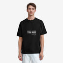 TESON by Bodycare Men's 100% Cotton Oversized Baggy Fit Drop Shoulder Half Sleeve Solid Round Neck T-Shirt White