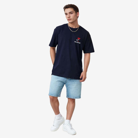 Men 100% Cotton T-Shirt Round Neck Half Sleeves