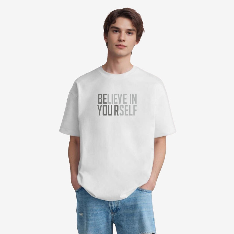 TESON by Bodycare Men's 100% Cotton Oversized Baggy Fit Drop Shoulder Half Sleeve Solid Round Neck T-Shirt